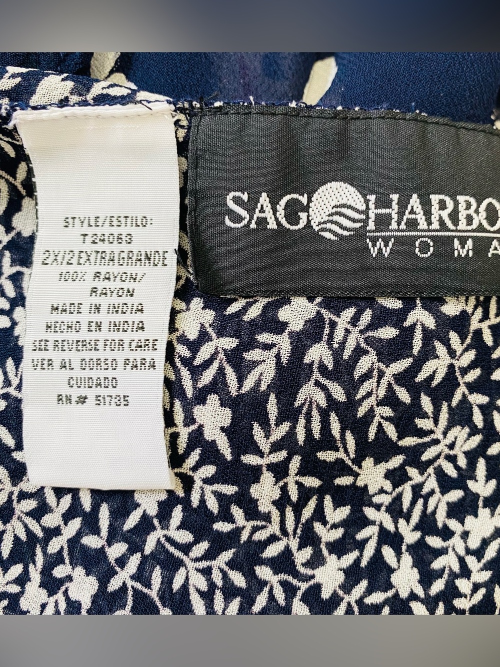 VINTAGE SAG HARBOR Reversible Floral Maxi Dress - Picture 10 of 10